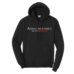 Black Ammanomics GOOD SHT hoodie a cozy fleece pullover perfect for workouts and everyday wear