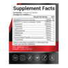 Supplement Facts label for Ammannomics EAA+ showing 12.3g serving with 7200mg BCAAs, 2000mg glutamine, and full EAA profile.